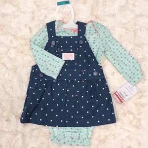 NWT baby girl overall dress